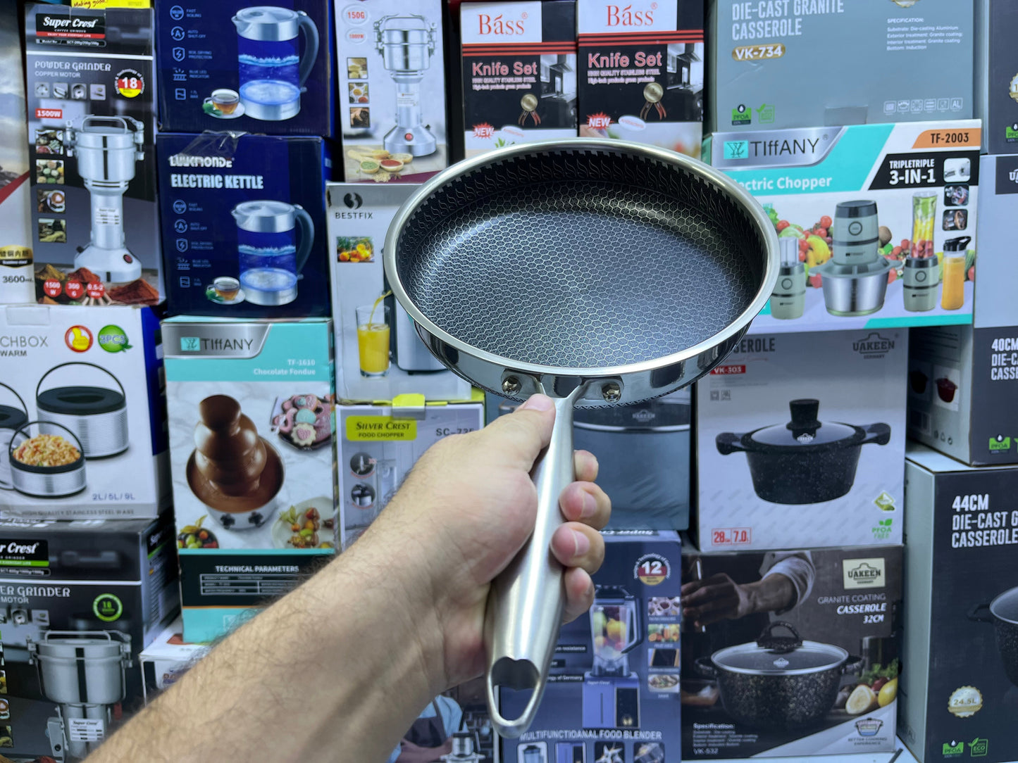 Honeycomb Fry Pan 316 | laser coated – Nonstick, (Without Lid)