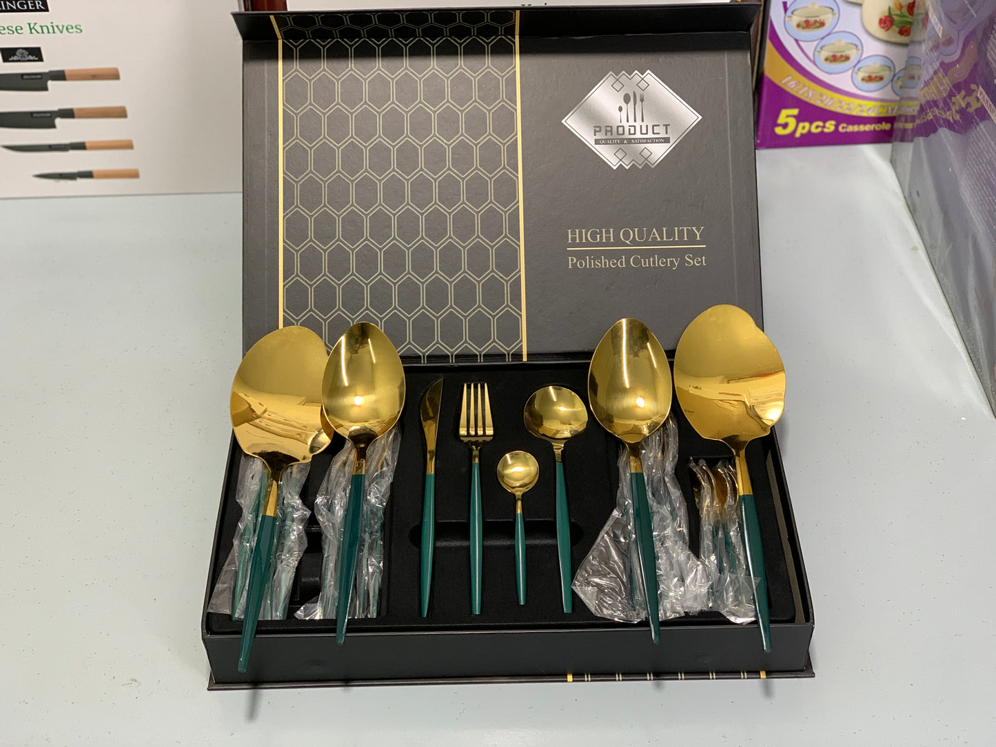 DUBAIZONES™ IMPORT Stainless Steel Cutlery Set 28 Pieces