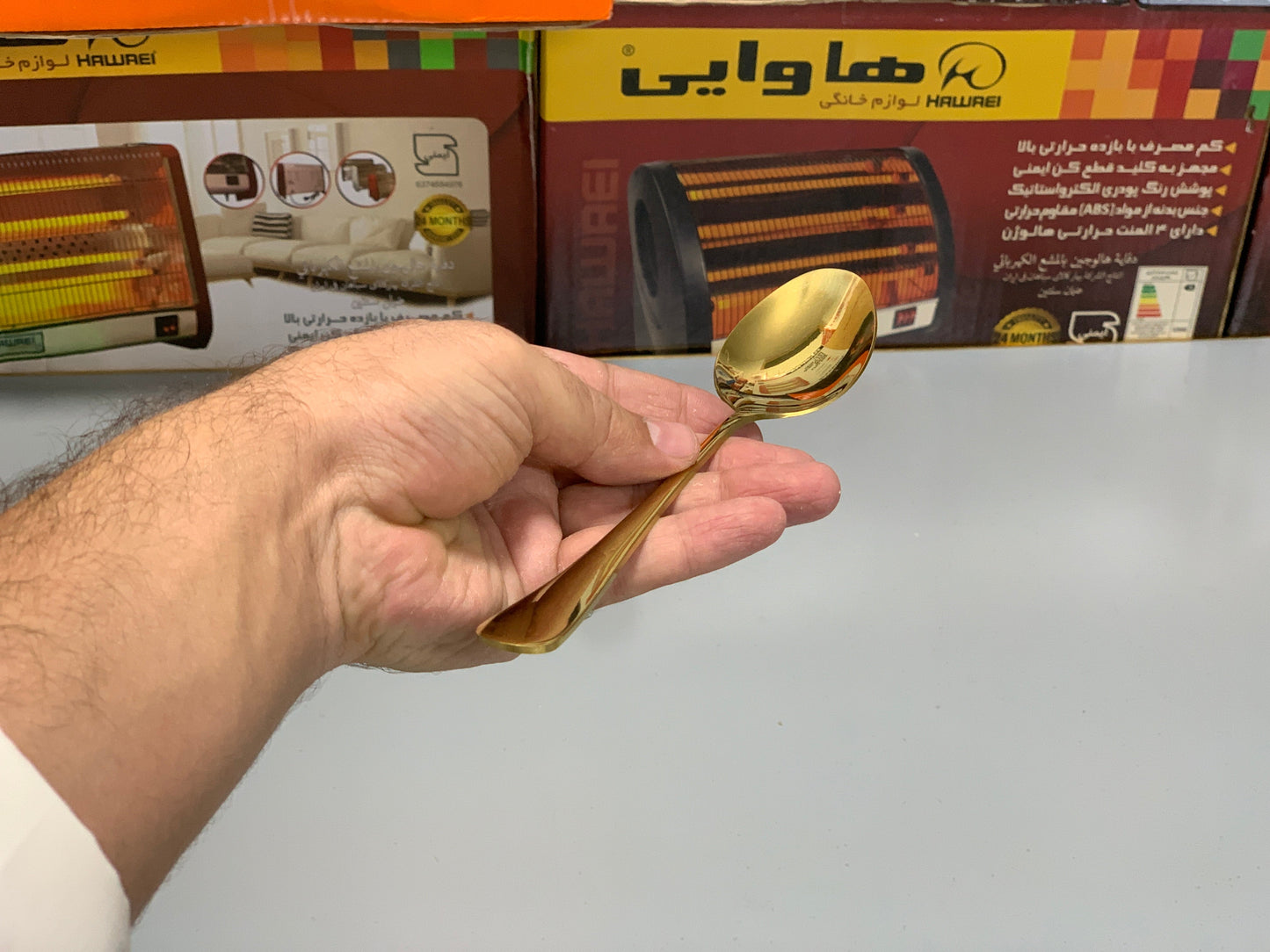 DUBAIZONES™ 24 Pieces Golden Cutlery Set Egg Shape