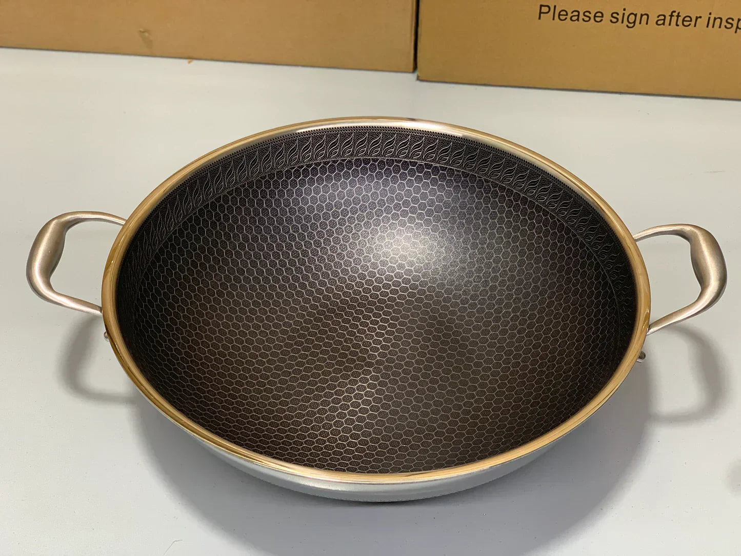 Laser Coating Deep Frying Handi | karahi with Solid Handles