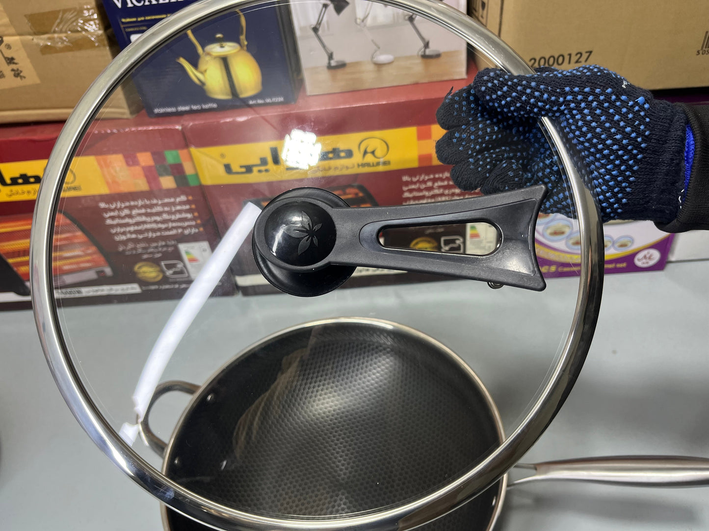 DUBAIZONES™ HoneyComb Laser Coating Deep Frying Pan