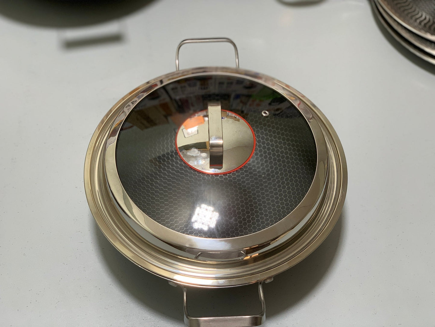 DUBAIZONES™ HoneyComb Laser Coating deep karahi/Handi , Stainless Steel