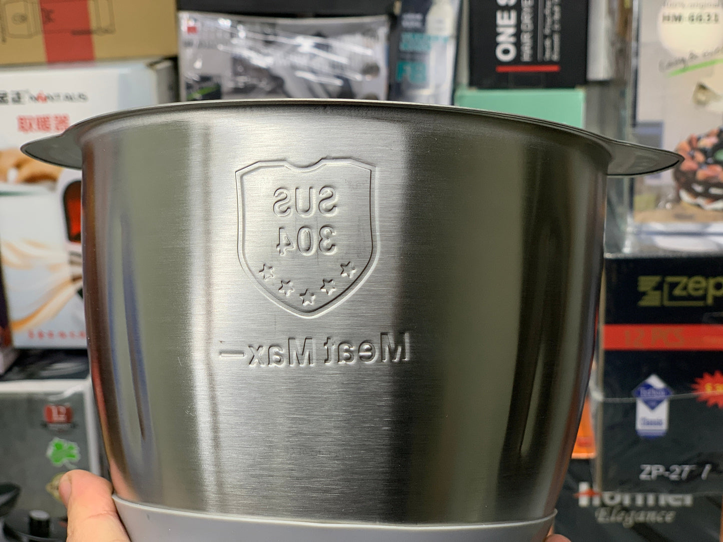DUBAIZONES™ SILVER CREST White Chopper 3L Stainless Steel Bowl