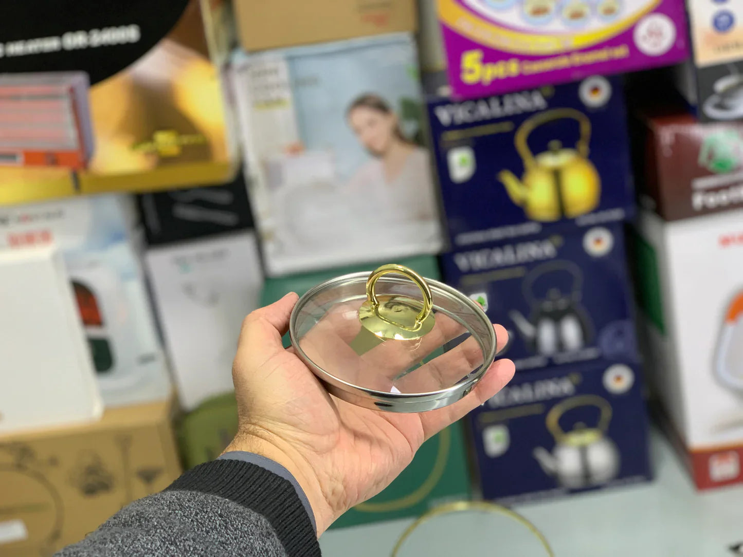 DUBAIZONES™ Karkmos Stainless Steel Kettle with Glass Lid (2.5L & 3L)