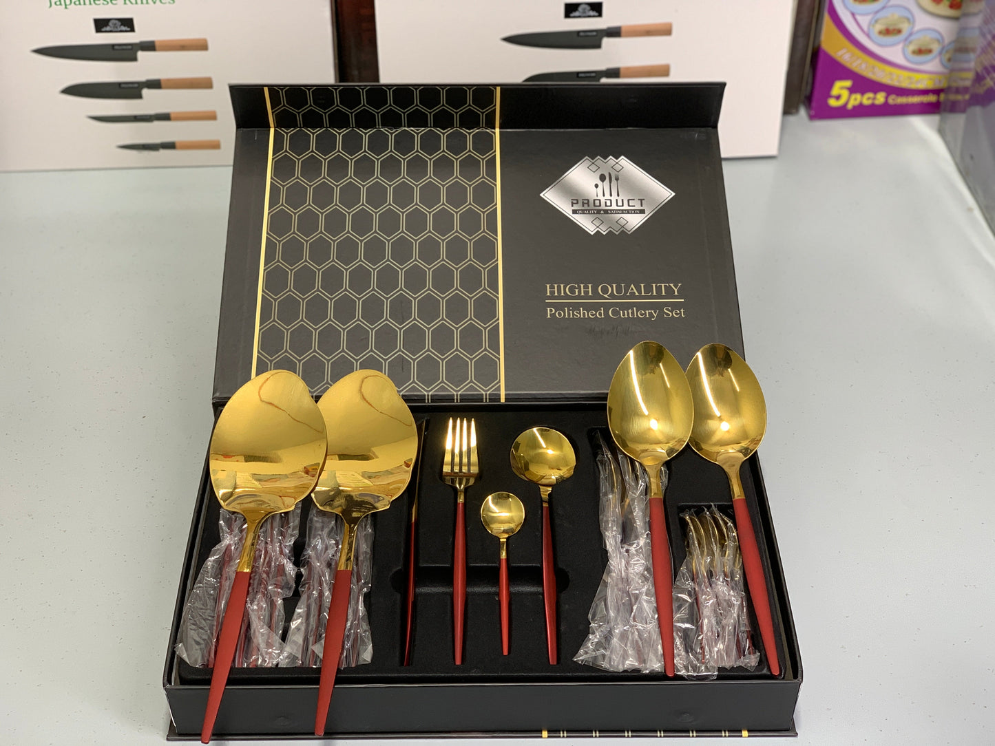 DUBAIZONES™ IMPORT Stainless Steel Cutlery Set 28 Pieces