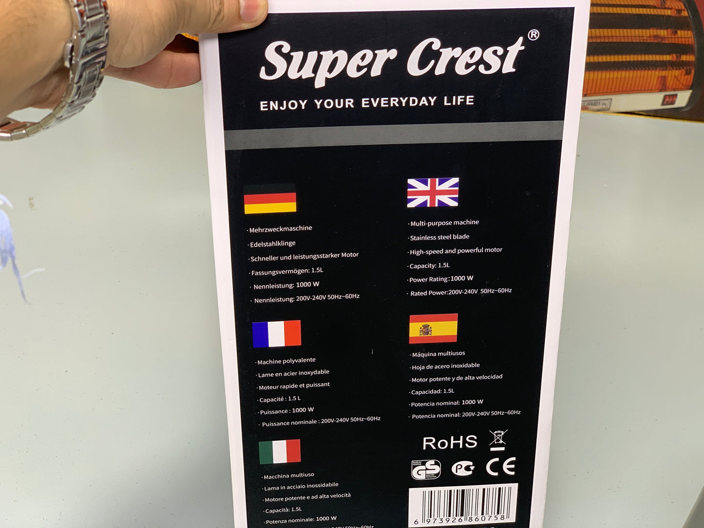 DUBAIZONES™ Super Crest 3 in 1 Juicer ,Blender and Chopper