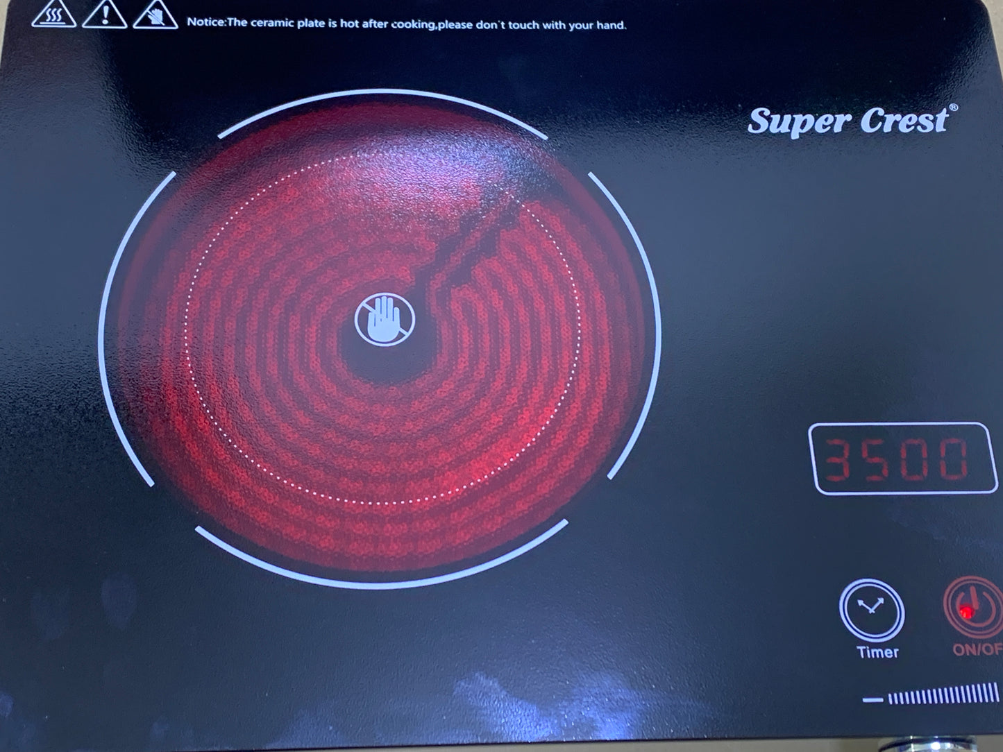 Super Crest Infrared Hot Plate 3500 Watt