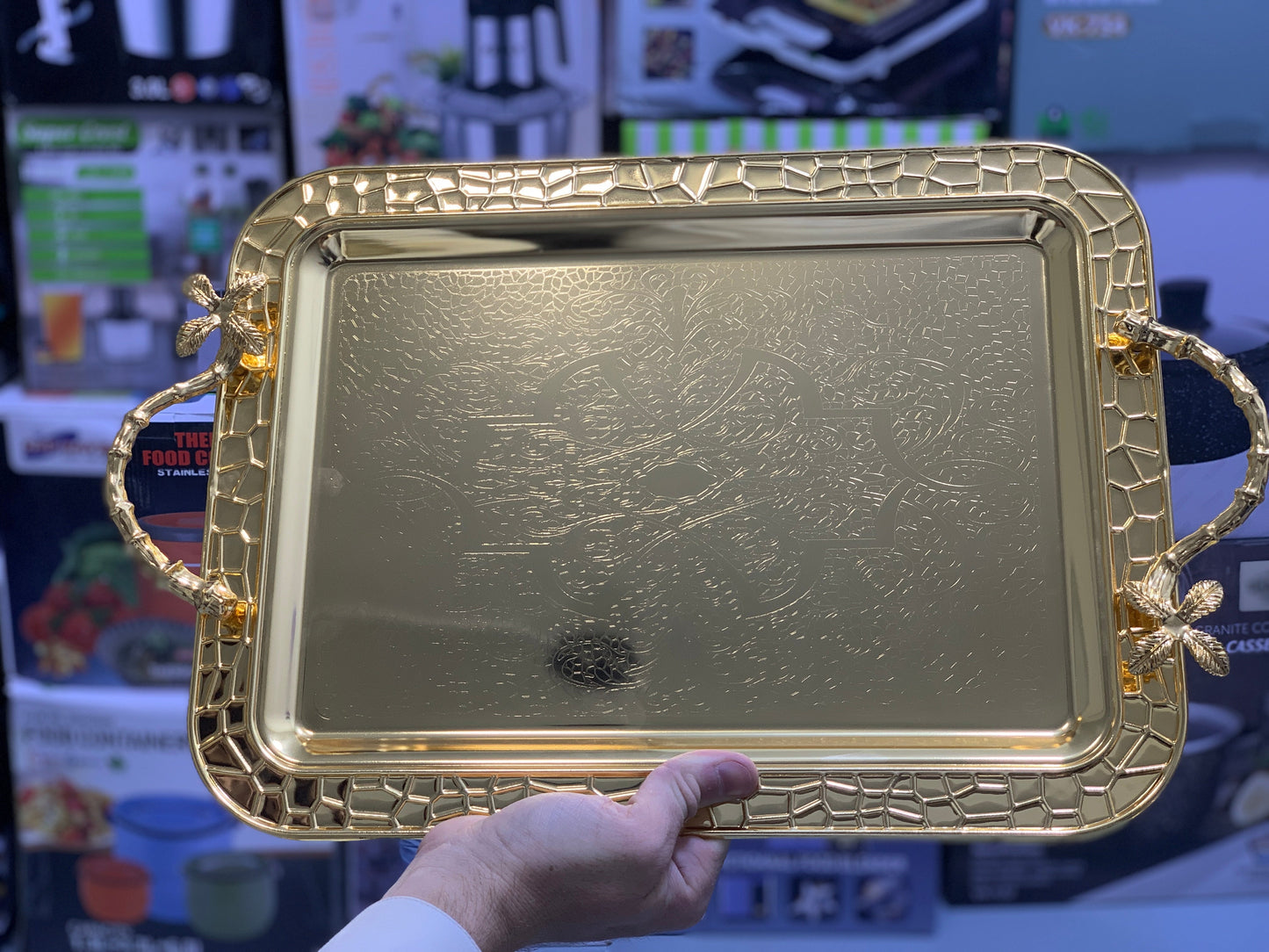 Stainless steel Golden Tray set Model H-1 Golden