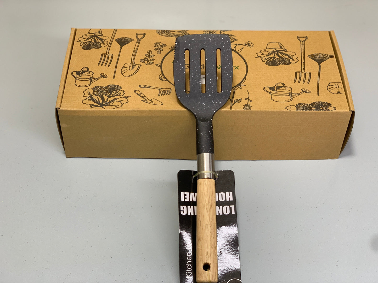 Kitchen Silicon 3 in 1 Spoon Set Wooden Hand