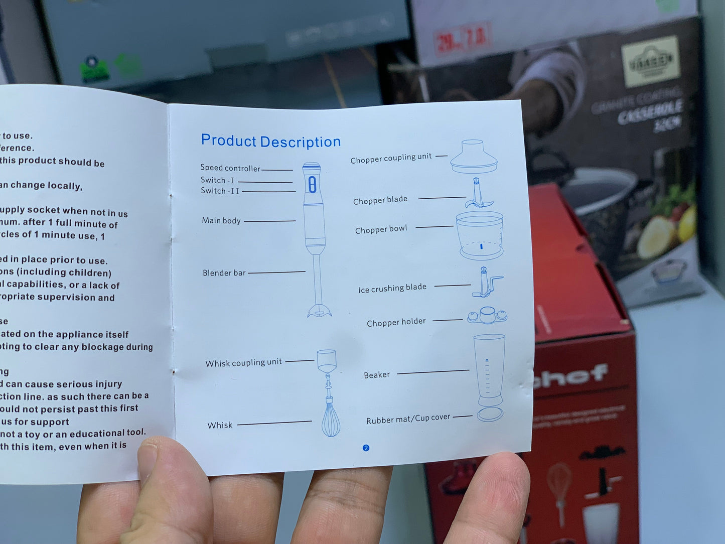Linkchief 5 in 1 Hand Blender Set Stainless Steel