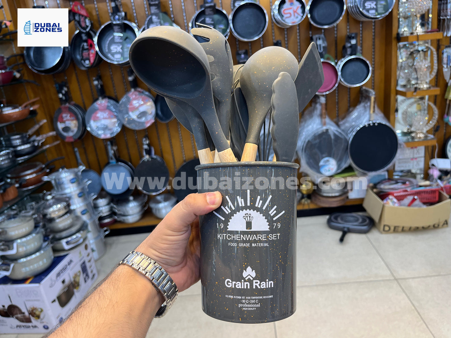 DUBAIZONES™ German Technology Made 12 Pieces Kitchen Silicon Utensils Set