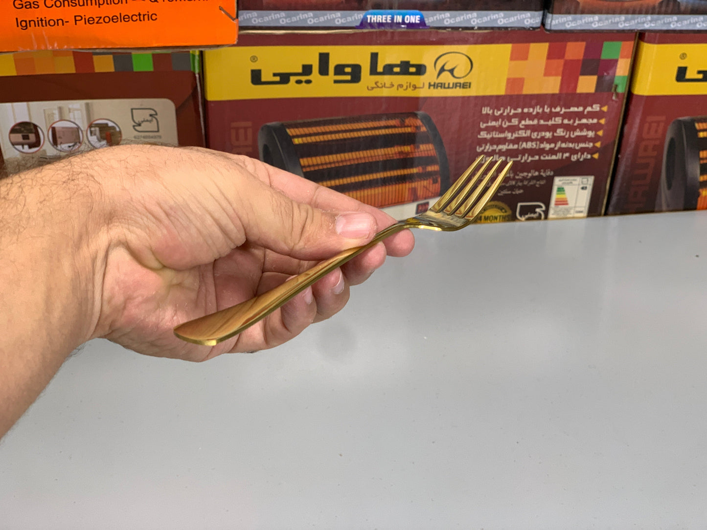 DUBAIZONES™ 24 Pieces Golden Cutlery Set Egg Shape