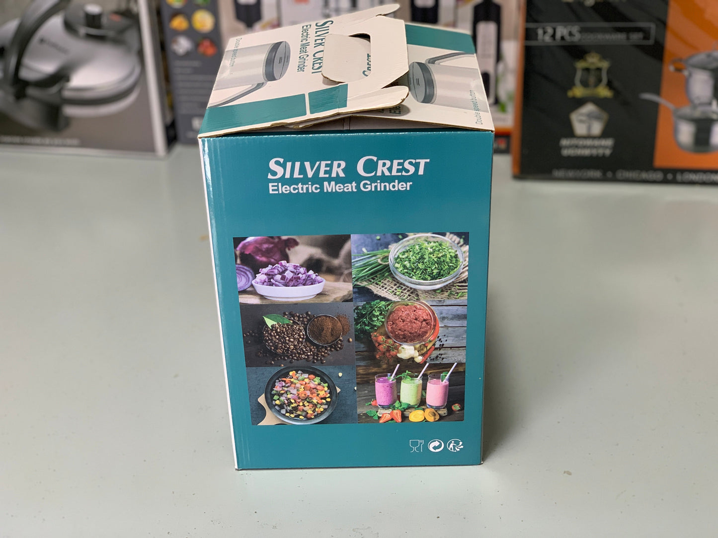 DUBAIZONES™ SILVER CREST White Chopper 3L Stainless Steel Bowl