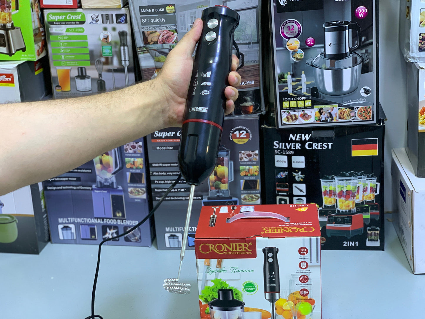 CRONIER 4-in-1 Multifunctional Food Chopper – 800W | Powerful & Versatile Kitchen Appliance