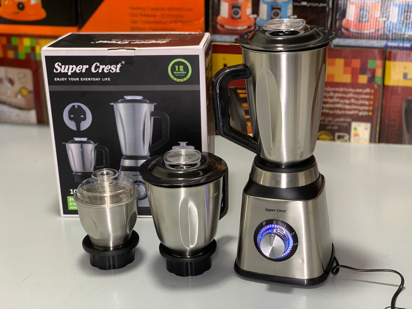 DUBAIZONES™ Super Crest 3 in 1 Juicer ,Blender and Chopper