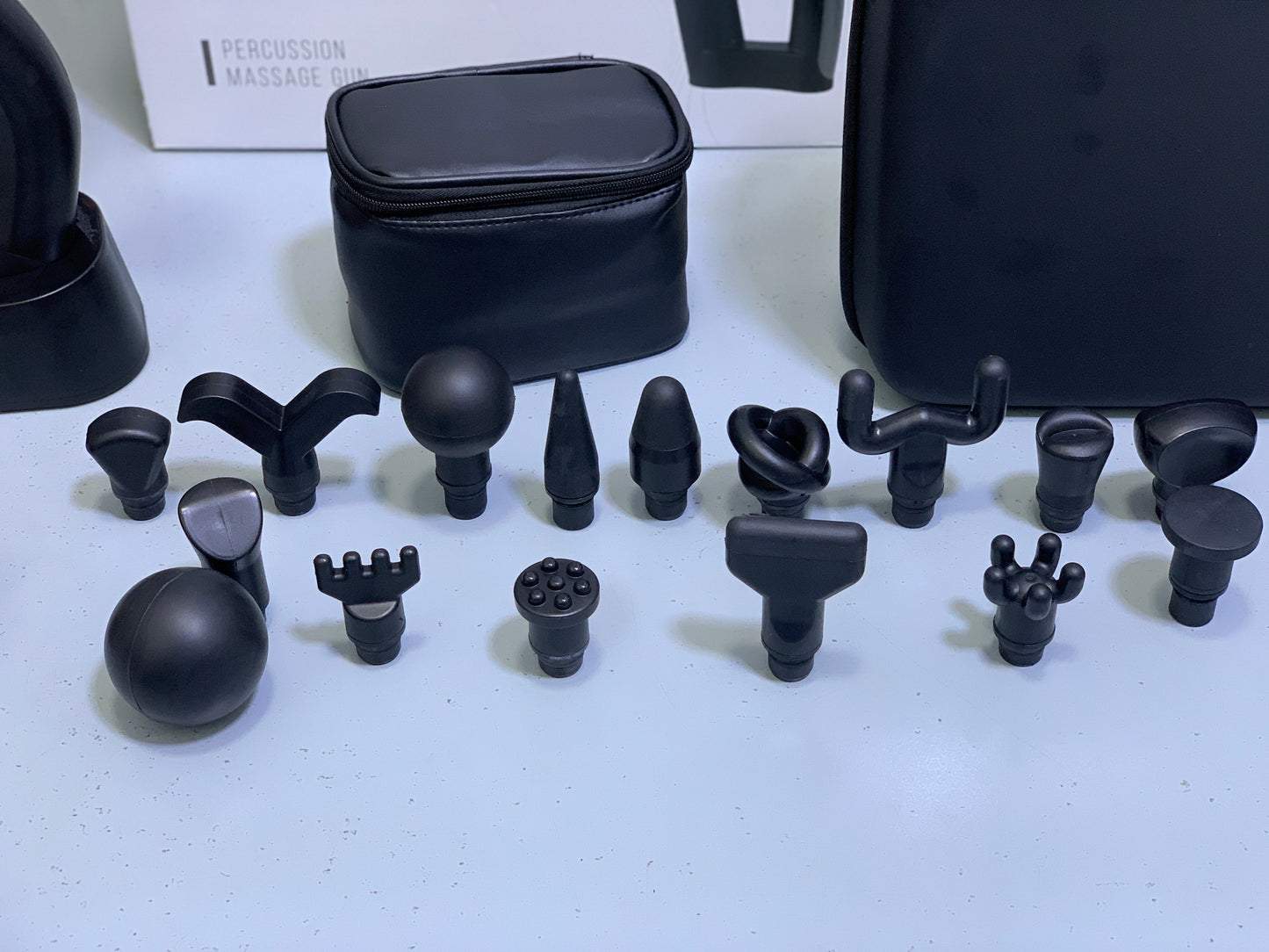 Chirogun Percussion Massage Gun – 4 Speeds | 17 Heads | 2 Bonus Massage Balls