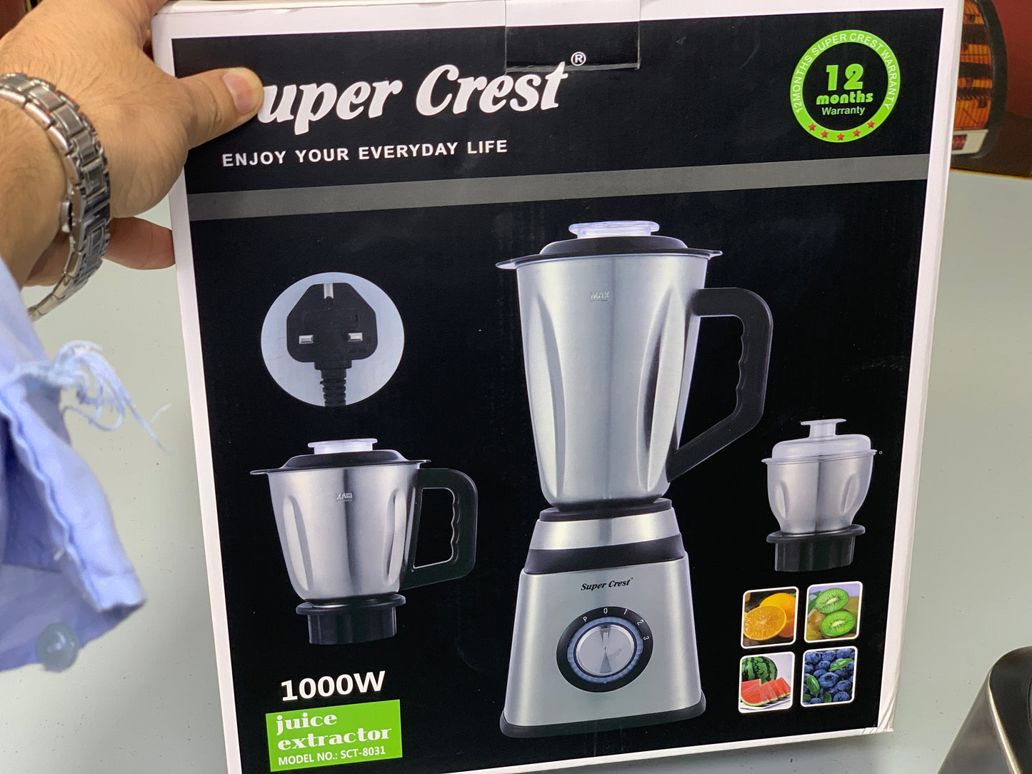 DUBAIZONES™ Super Crest 3 in 1 Juicer ,Blender and Chopper