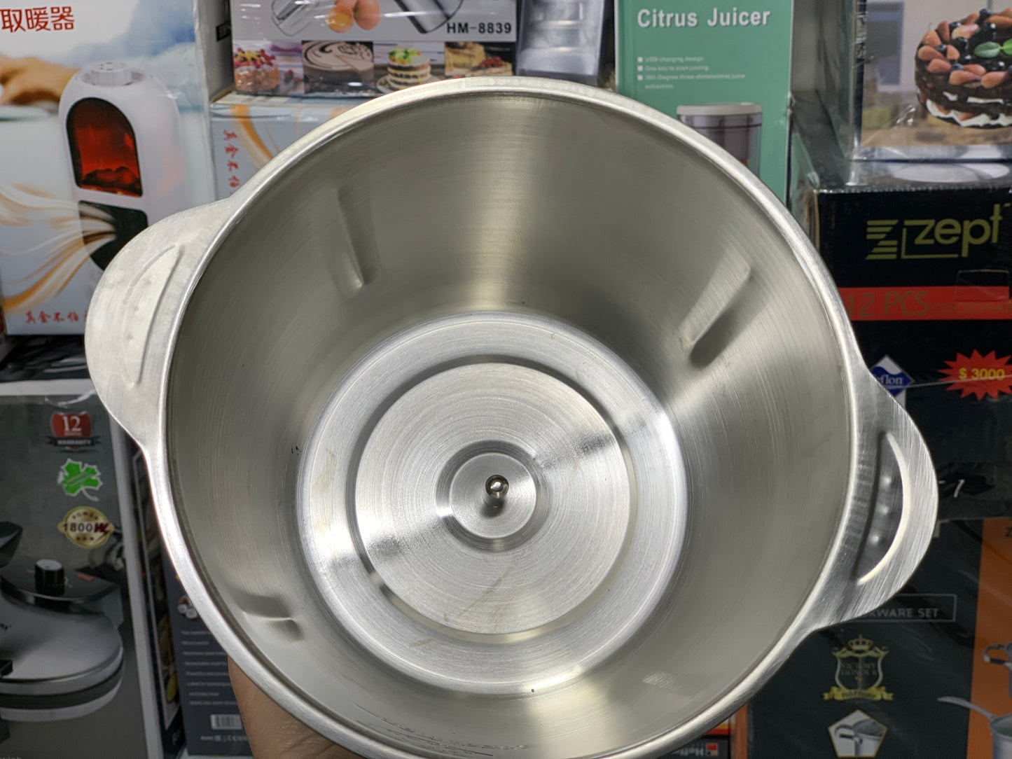 DUBAIZONES™ SILVER CREST White Chopper 3L Stainless Steel Bowl