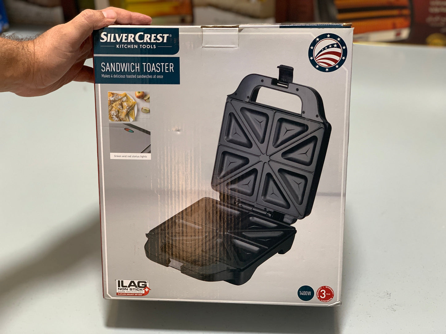 DUBAIZONES™ Silver Crest Sandwich Maker