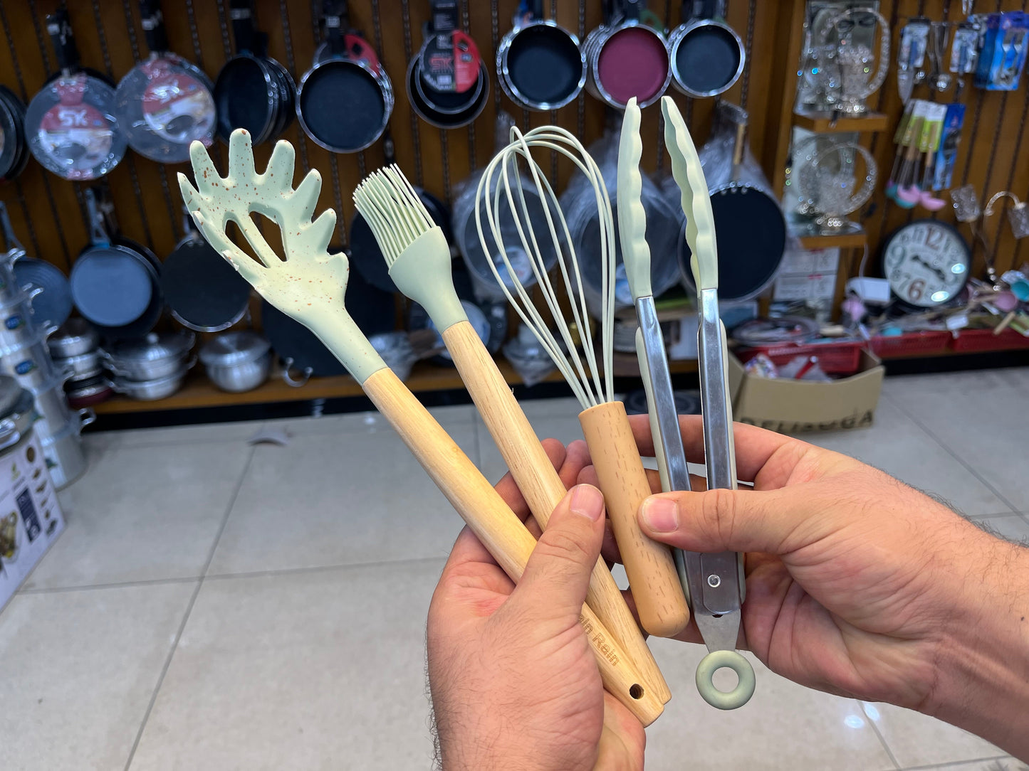 DUBAIZONES™ German Technology Made 12 Pieces Kitchen Silicon Utensils Set