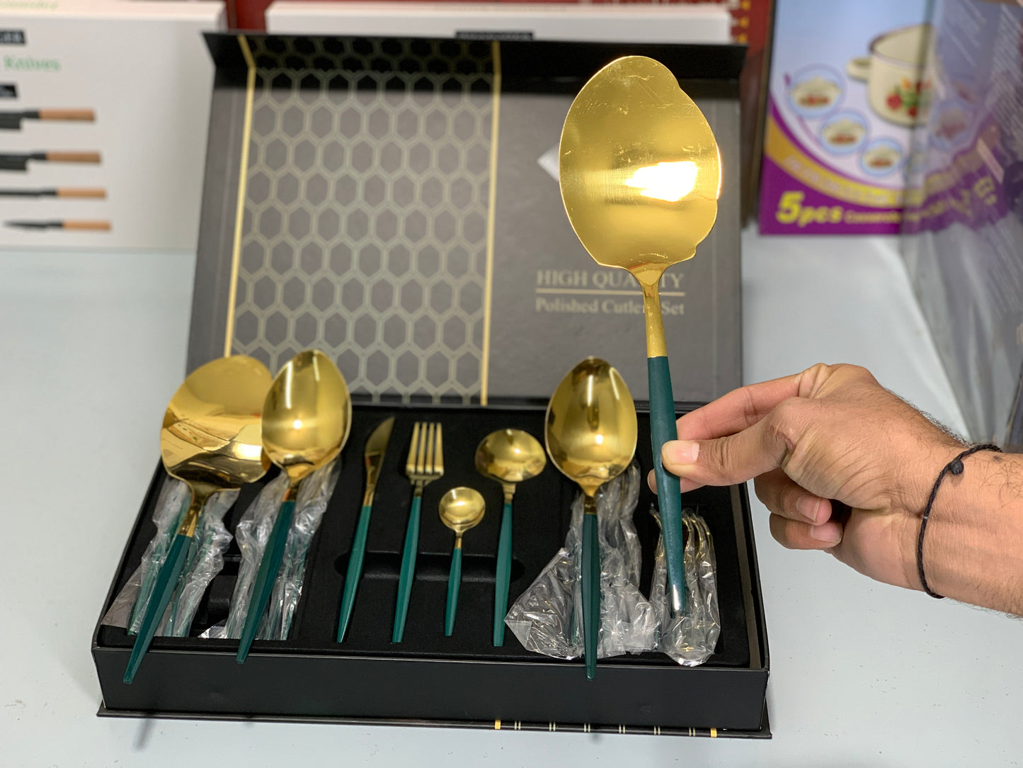 DUBAIZONES™ IMPORT Stainless Steel Cutlery Set 28 Pieces