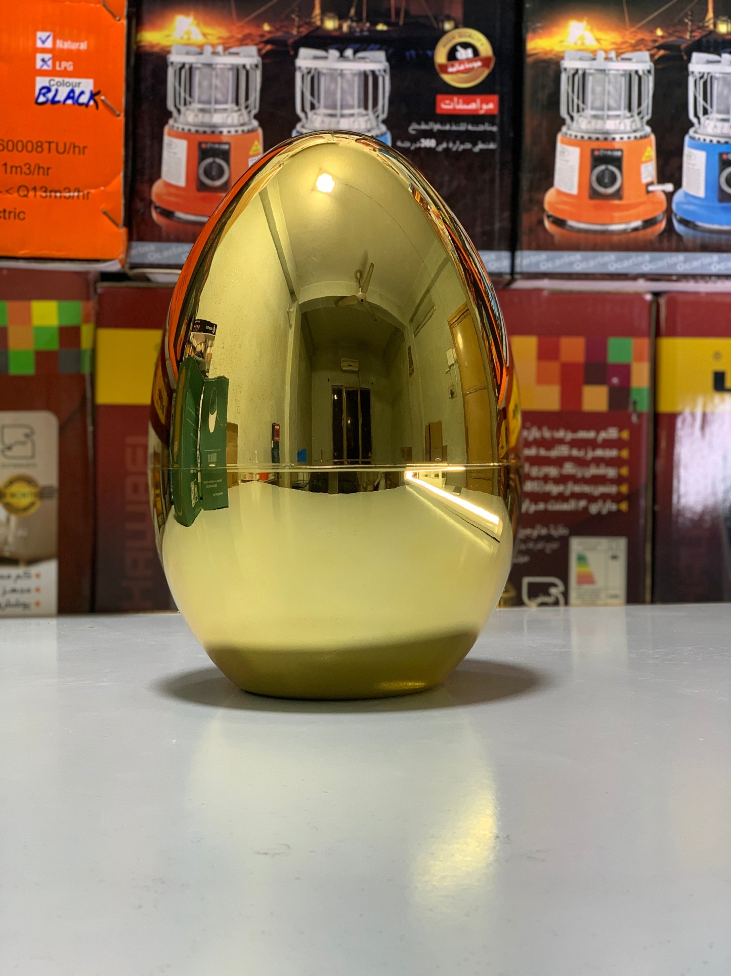 DUBAIZONES™ 24 Pieces Golden Cutlery Set Egg Shape