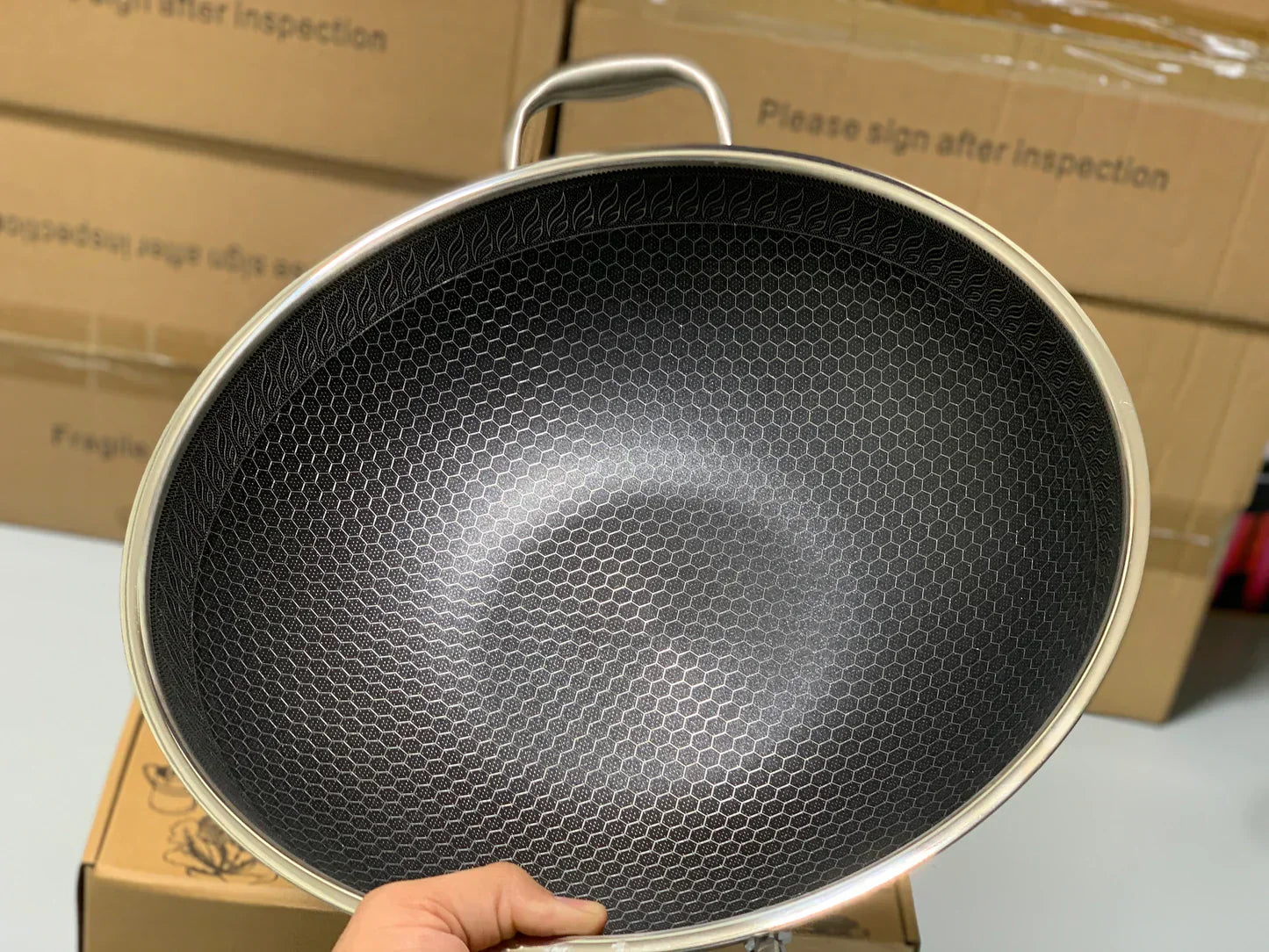 Laser Coating Deep Frying Handi | karahi with Solid Handles