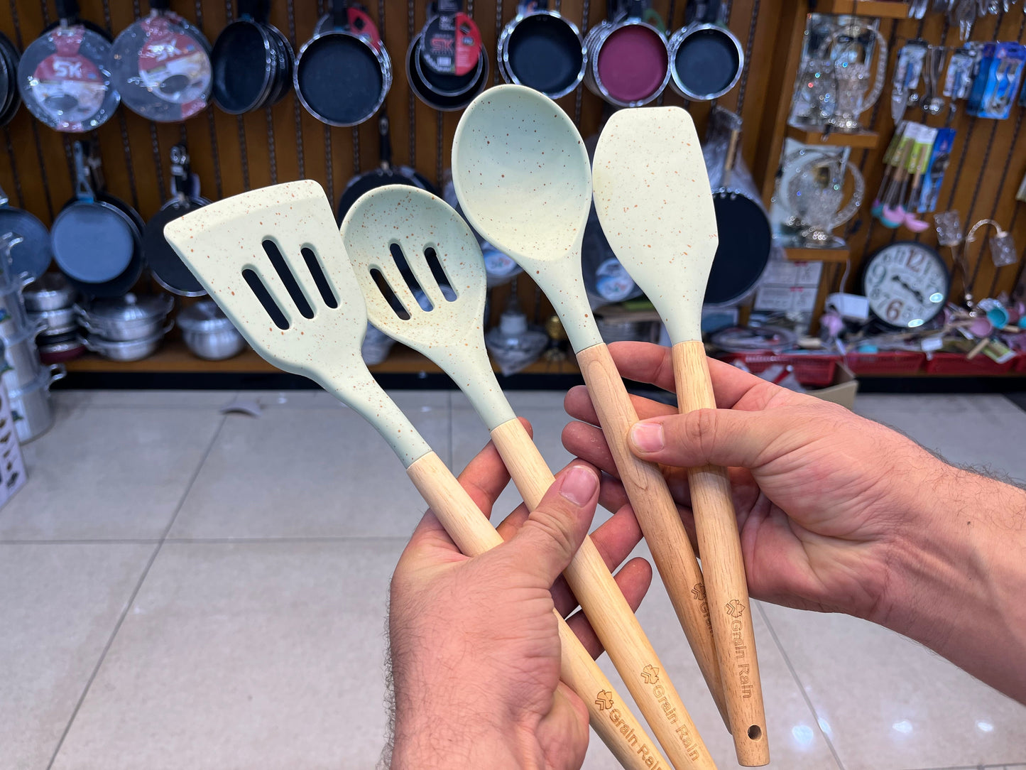 DUBAIZONES™ German Technology Made 12 Pieces Kitchen Silicon Utensils Set