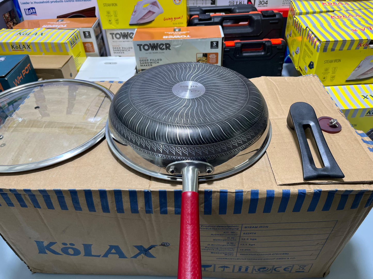 DUBAIZONES™ HoneyComb Double Laser Coating SHALLOW Frying Pan