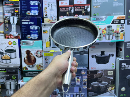 Honeycomb Fry Pan 316 | laser coated – Nonstick, (Without Lid)