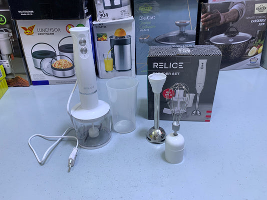 Relice Hand Blender Set Stainless Steel 900w Model RL-257