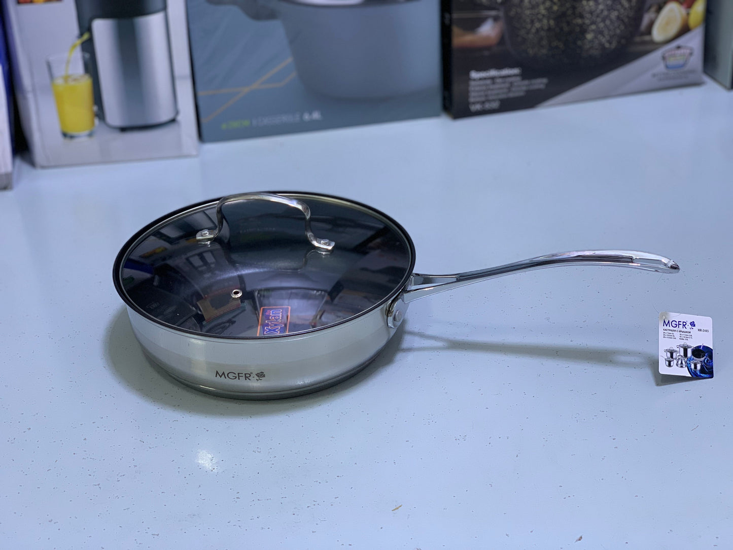 MGRF 12 Pieces Cookware Set Stainless Steel 18/10 Super Capsule Bottom