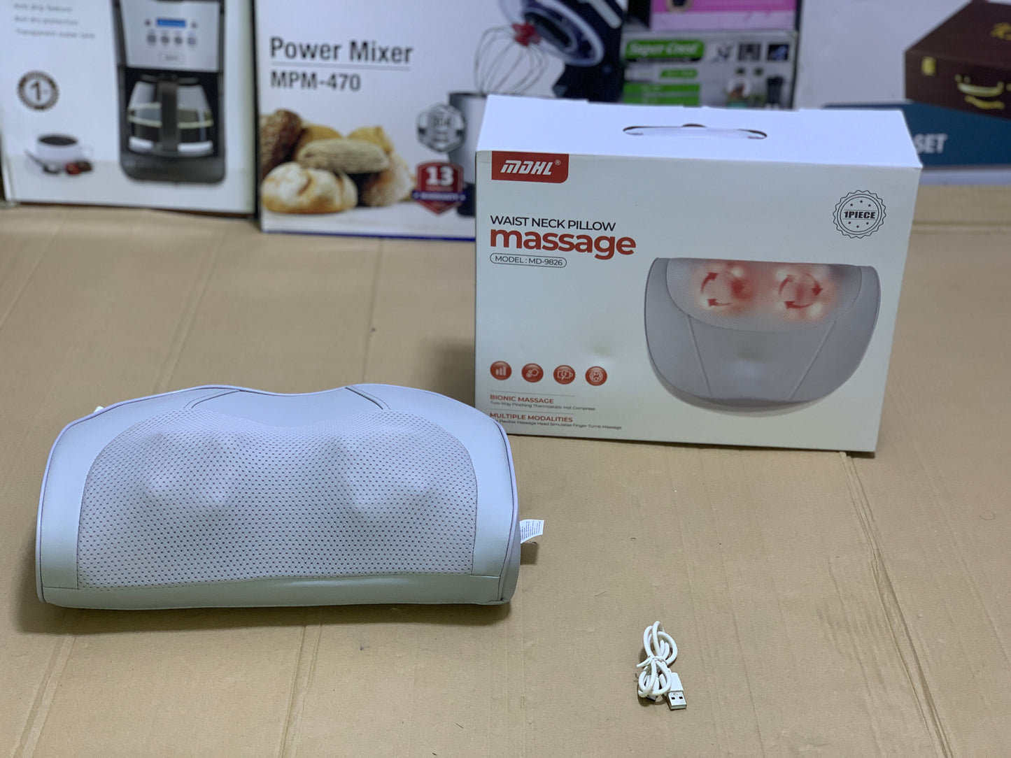 MDHL Bionic Waist & Neck Massage Pillow with Heat