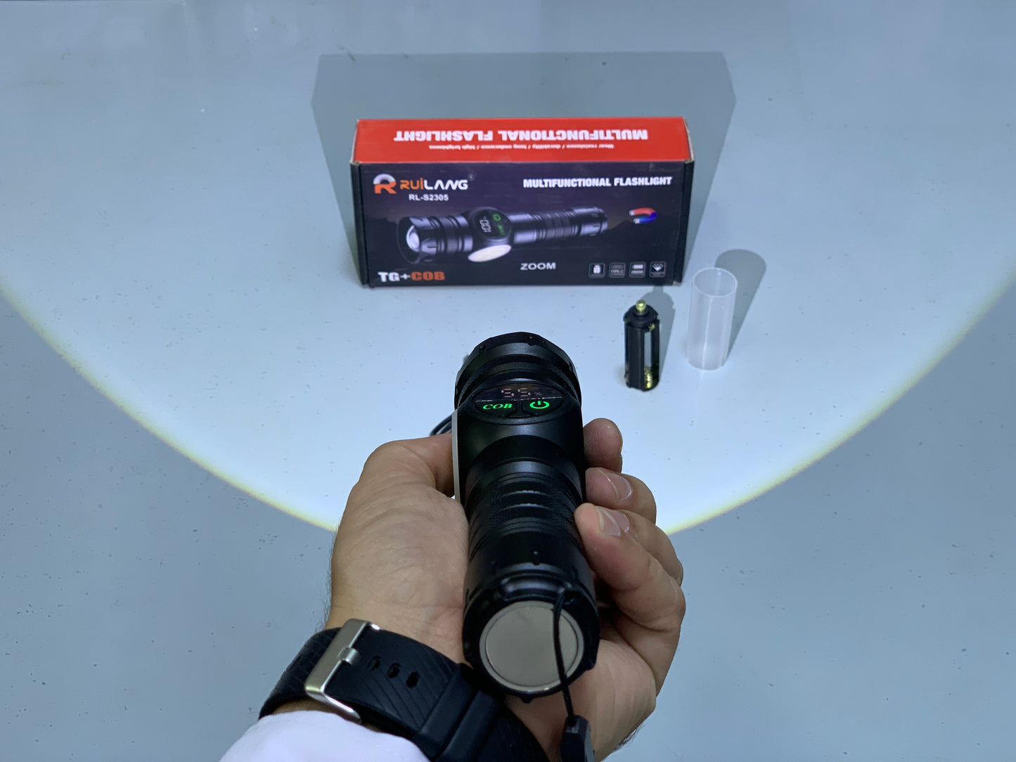 Ruilang TG+COB Multifunctional Flashlight, Outdoor Torch Model: RL-S2305