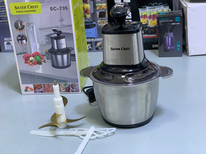 Silver Crest Food Chopper – 3L Capacity | 800W | Powerful and Efficient Kitchen Appliance
