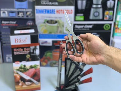 Bass Kitchen Knife Set 8 Pieces with Rotating and Folding Stand