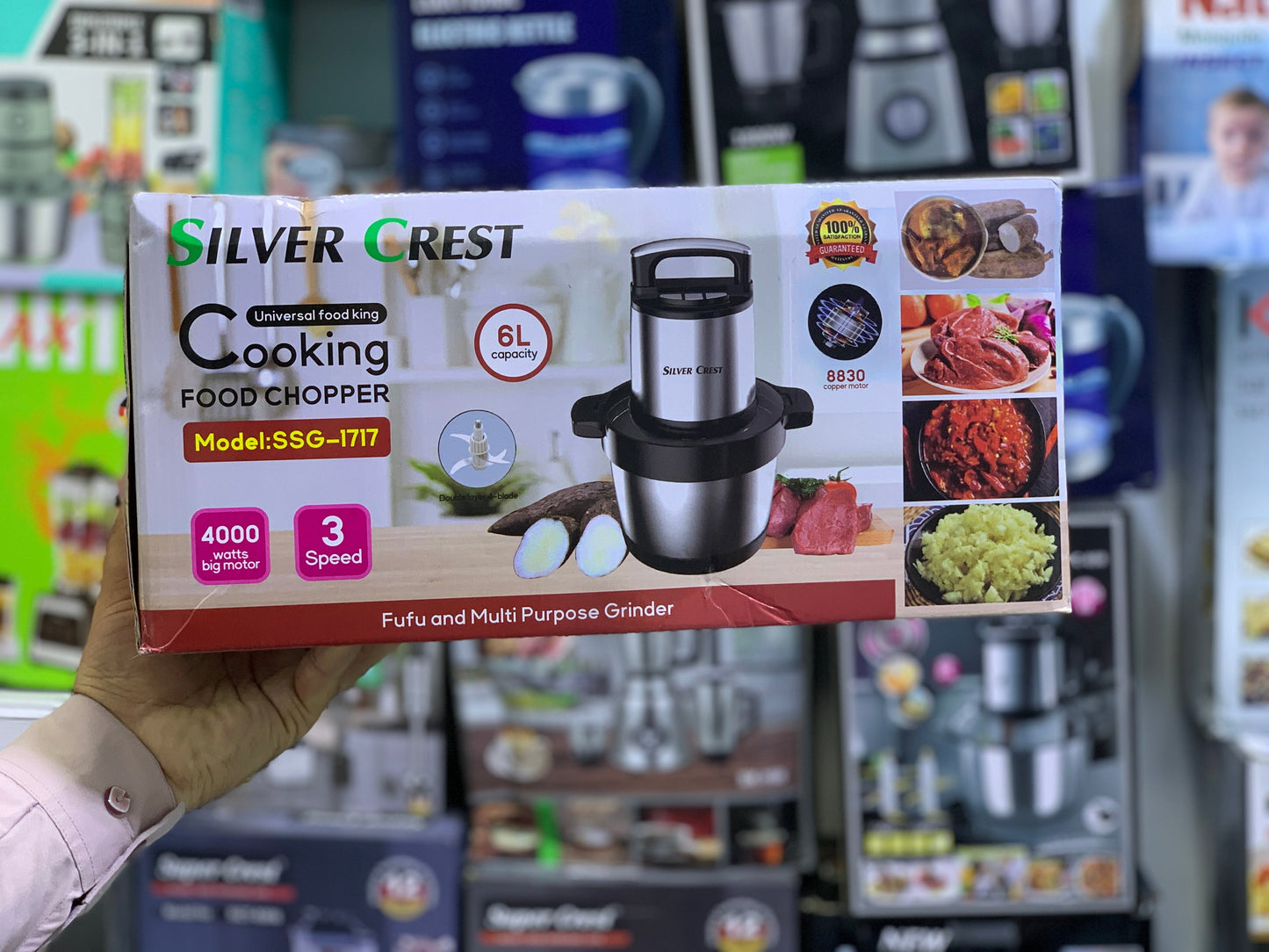 Silver Crest 6L Chopper 4000w with 3 Speeds level