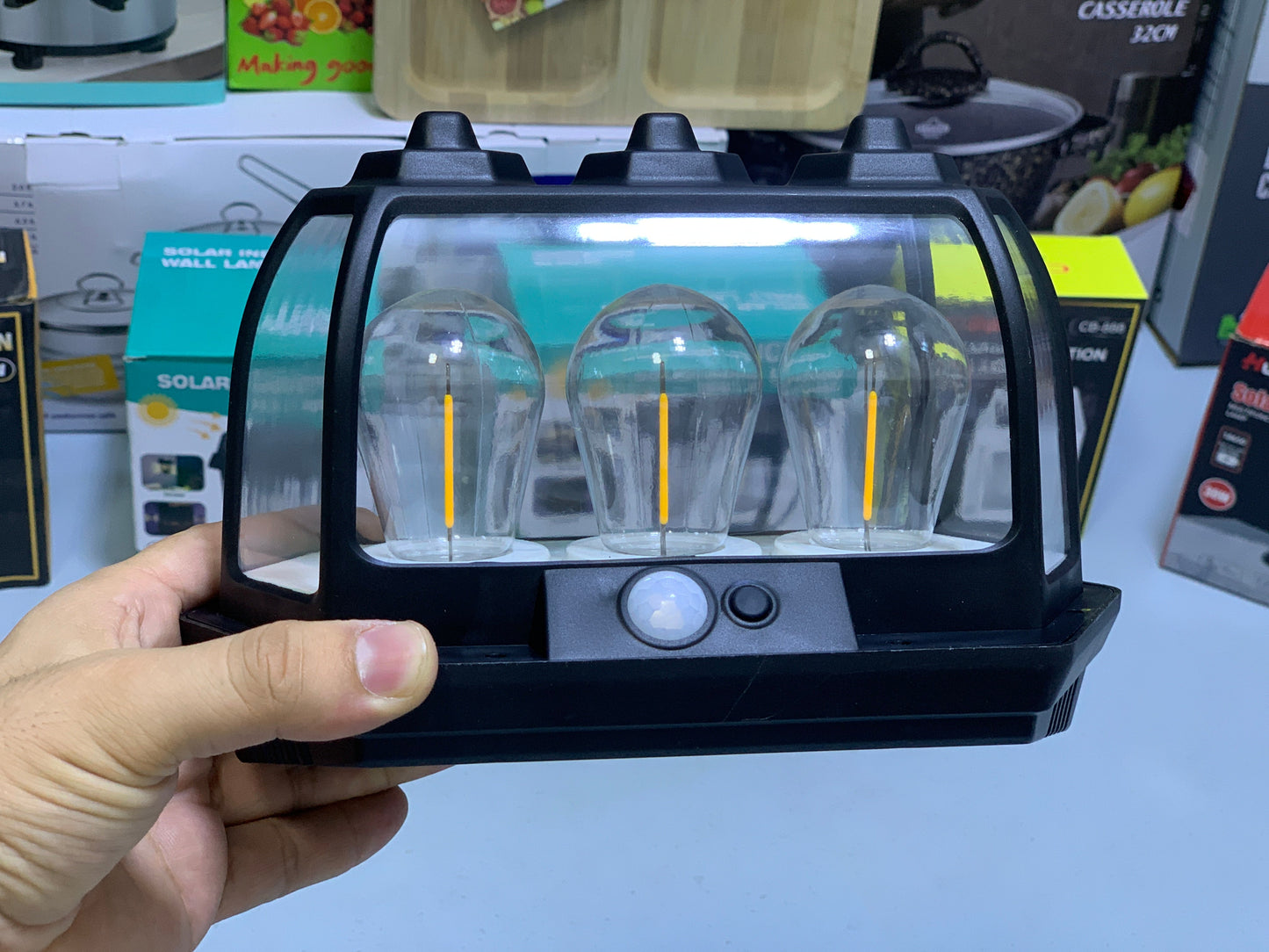 Solar Induction Wall Lamp HW 669-3W – Motion Sensor Outdoor Light