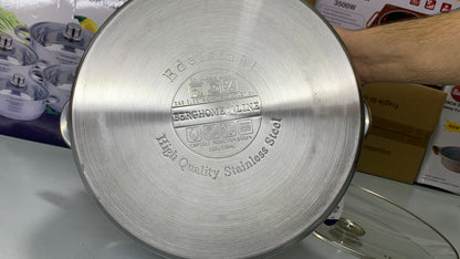 BERGHOME 8PCS Cookware Set | 8 Pieces Stainless Steel Cookware Set