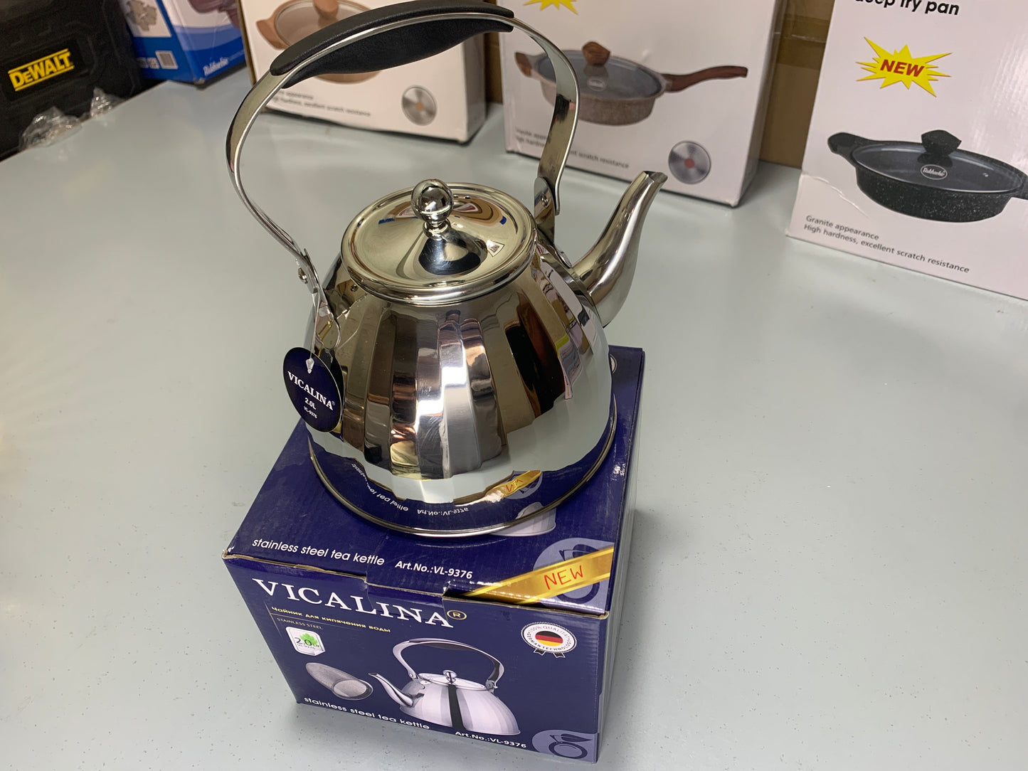 DUBAIZONES™ VICALINA® Germany Technology Golden and Silver Stainless Steel Stylish Tea Kettles