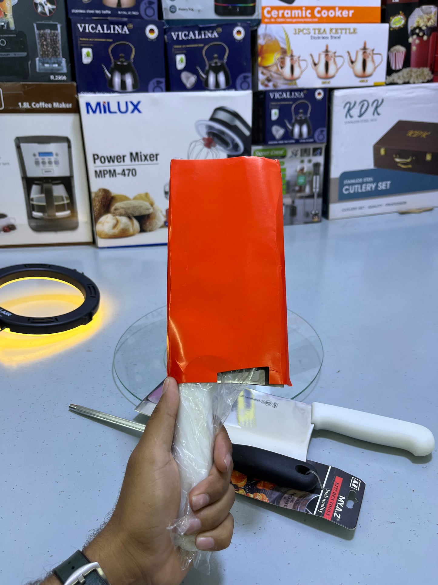 Stainless steel Brazil model cleaver | tokah with free sharpener