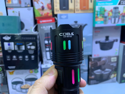 COBA Handheld Torch Model: CB-G672D USB Rechargeable Flashlight