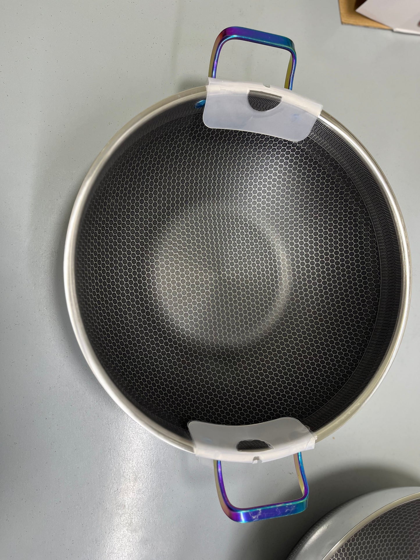 DUBAIZONES™ Laser Coating Handi / Karaai with Golden and Blue Handles