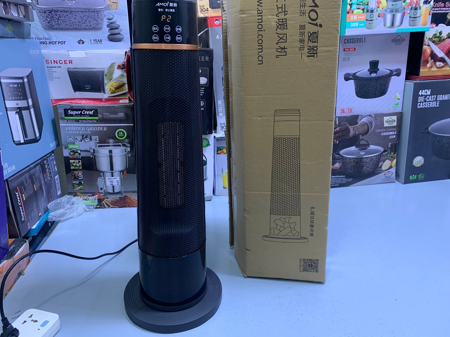 Remote Control Rotating Electric Heater with humidifier 2000w