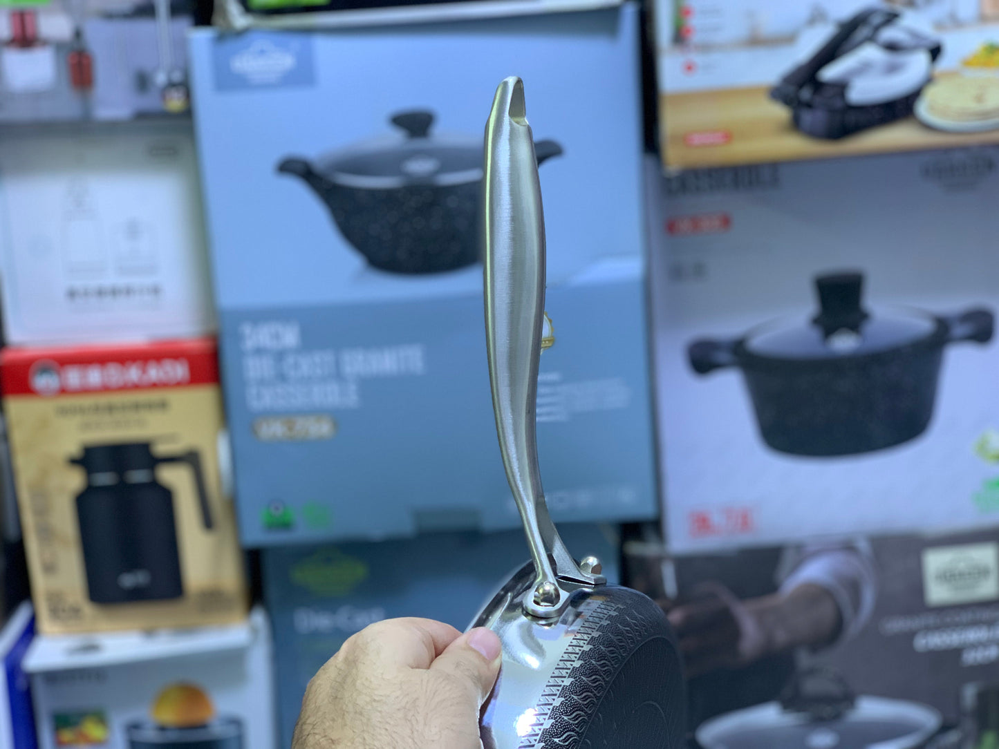 Shallow Frypan with Lid Laser Coating SUS 316