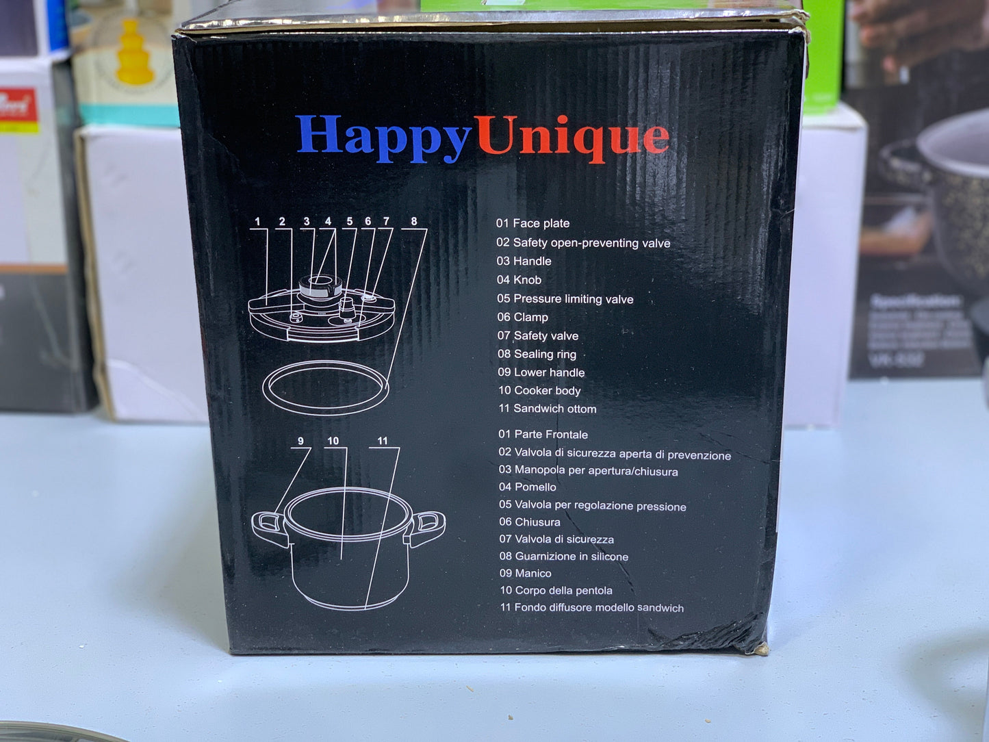 happpy unique 9L 2 in 1 Pressure Cooker Stainless Steel