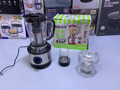 Kolax 4 in 1 Food Processor 1200w Stainless Steel Blades
