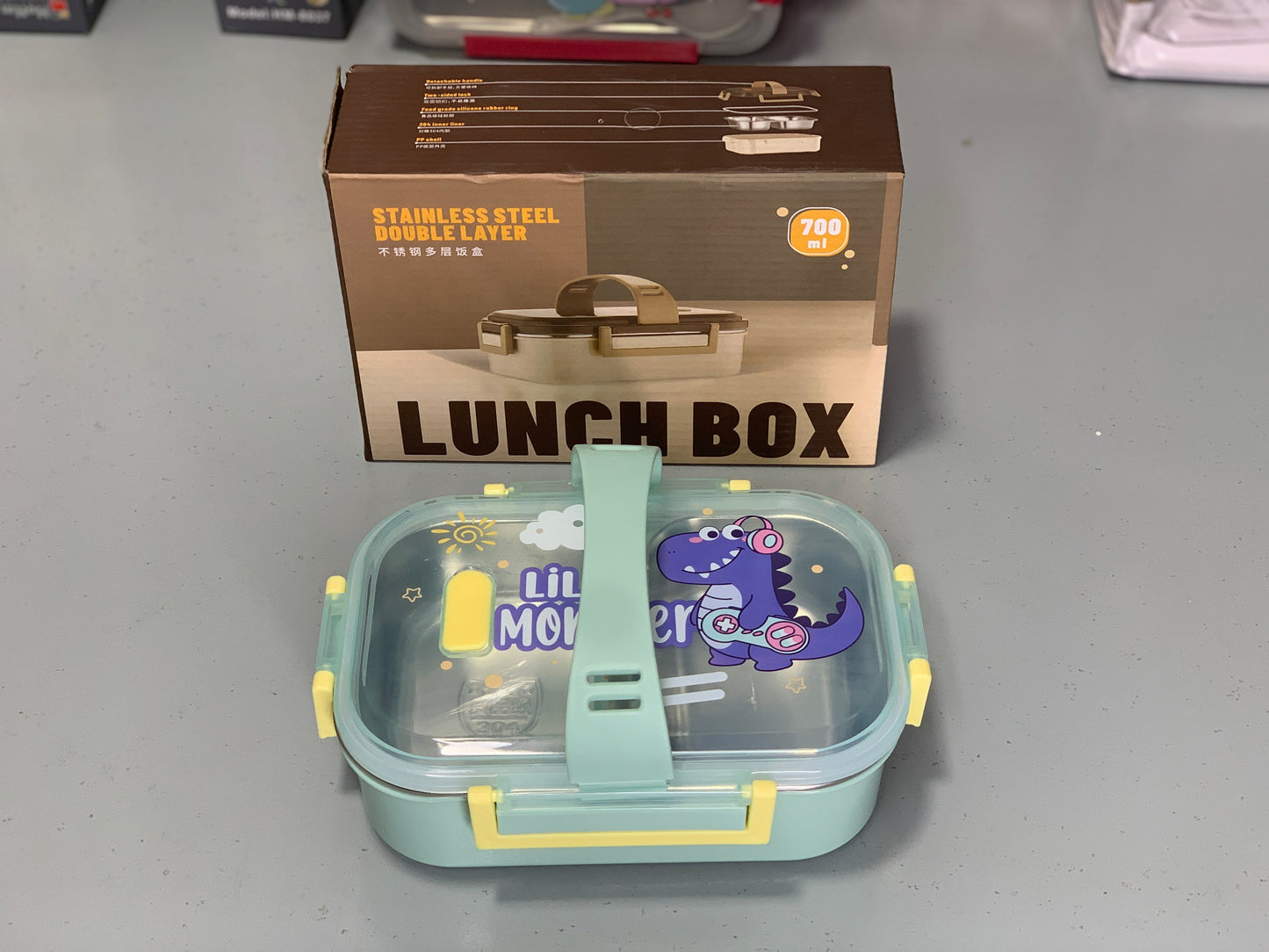 DUBAIZONES™ Stainless Steel Double Layer Kids Lunch Box 700ml