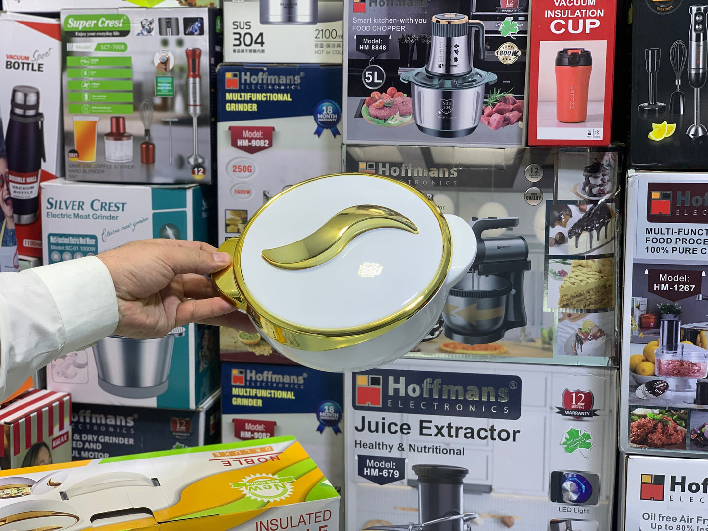 DUBAIZONES™ 8 pieces Hot Pot Set | Kitchen Food Containers Stainless Steel and Elegant Designed