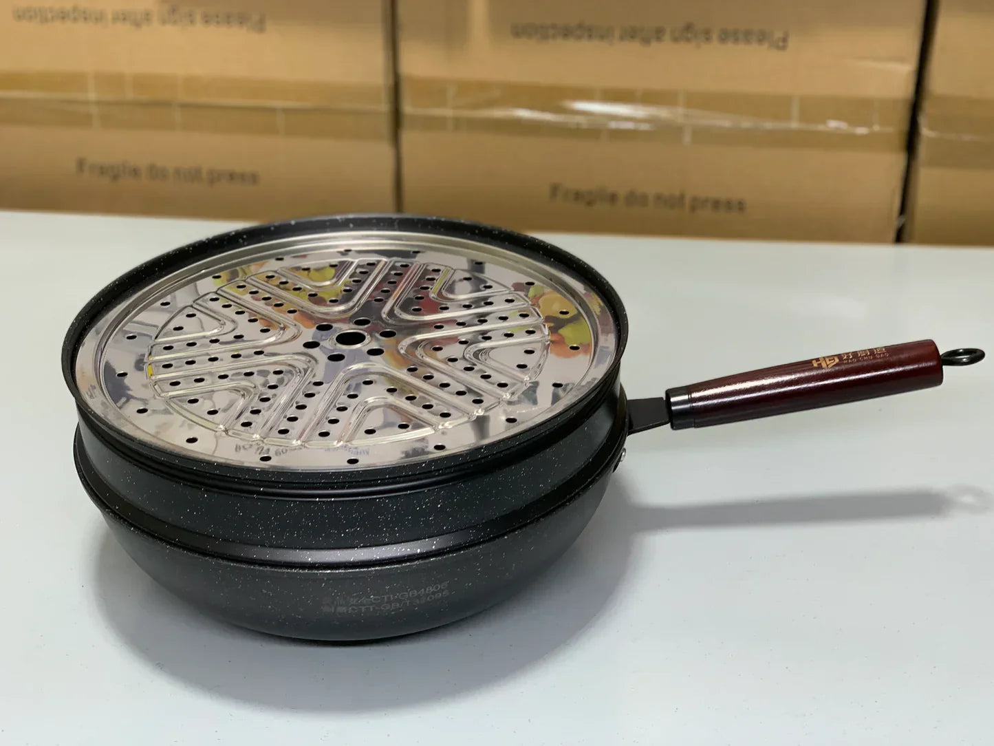 DUBAIZONES™ 2 in 1 Frying Pan and Steamer 32cm